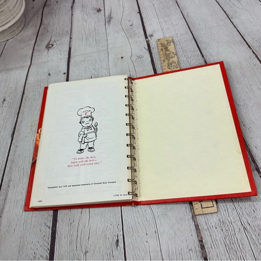 vtg 70s campbell Cookbook: Cooking with Soup spiral hardcover cottagecore retro